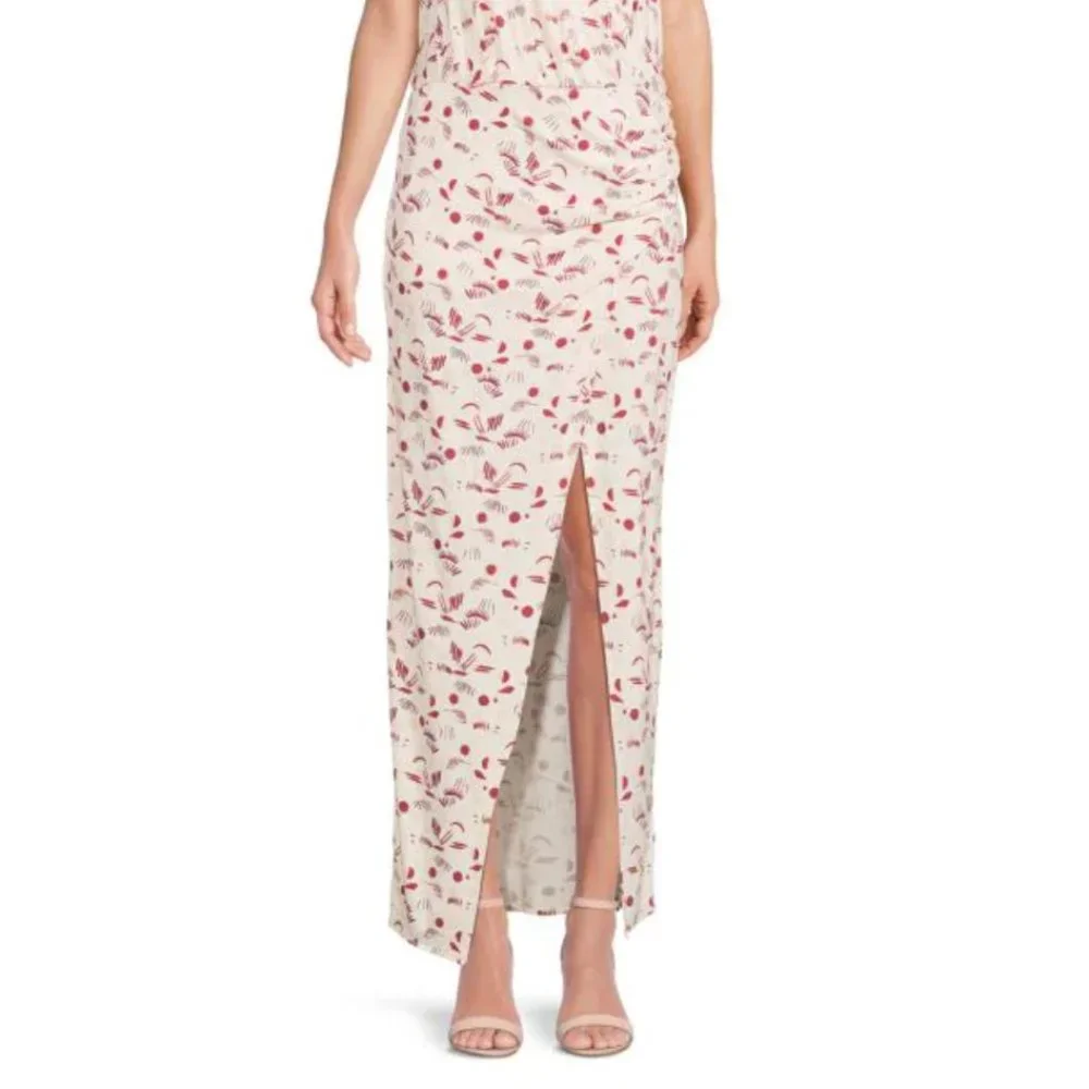 Free People Daria Open Back Front Slit Maxi Dress Size Small New E11